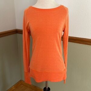 Nike Orange Dri-Fit Performance Golf Long Sleeve Shirt S